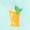 Light Blue Carded Cotton Mint Julep Please Women's Sock